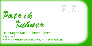 patrik kuhner business card
